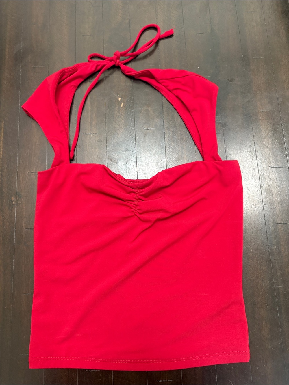 Garage Red Halter Crop Top